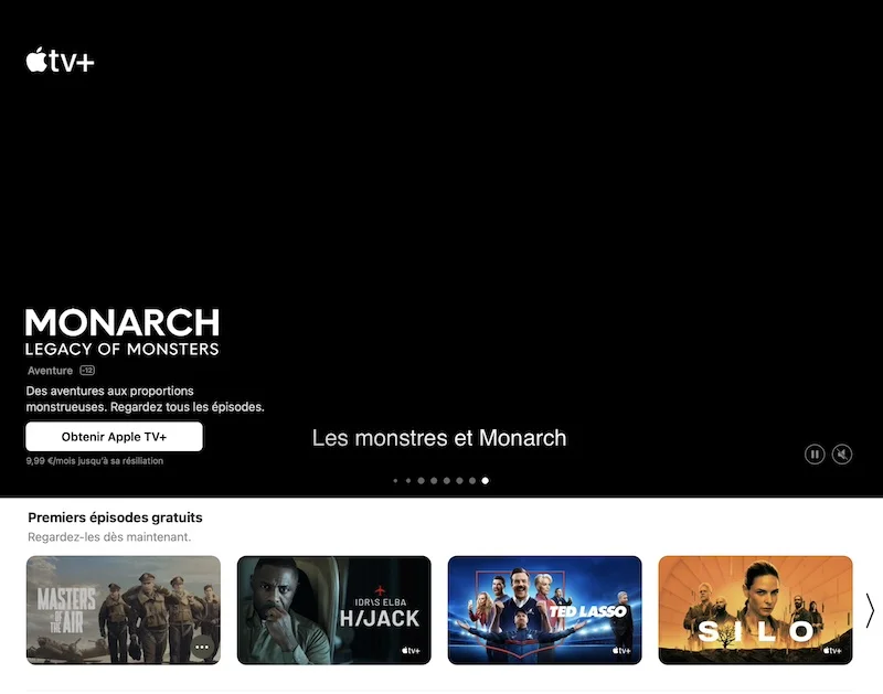 l'Apple TV Plus sur l'application de macOS