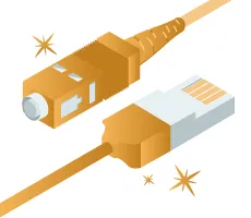 Câbles Ethernet fibre
