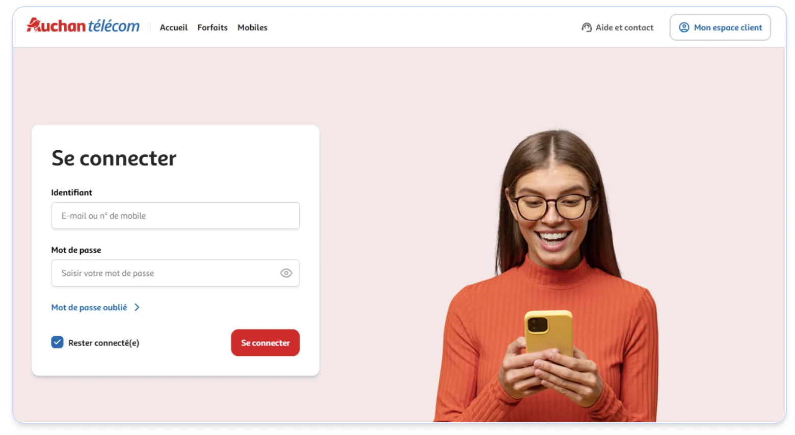 Connexion compte Auchan Telecom espace client