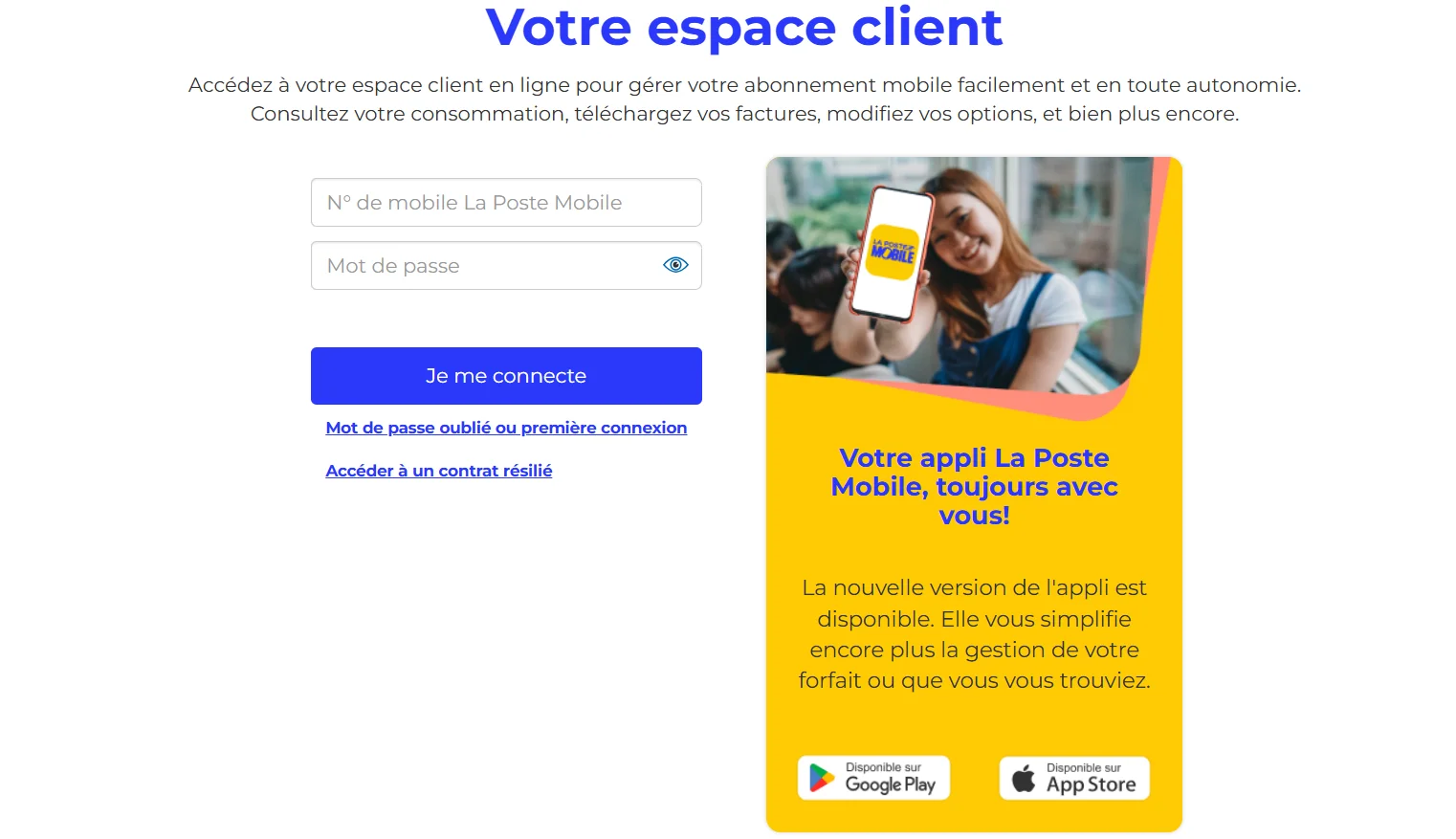 mon compte la poste mobile