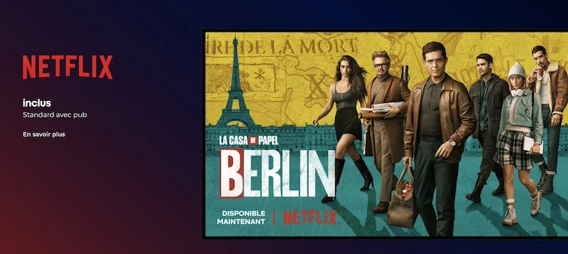 Netflix Standard avec publicité offert avec la Freebox Ultra