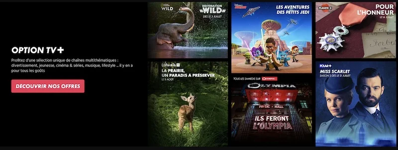 Option TV+ à 10€/mois (2 premiers mois)