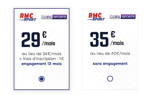 Pack 100% Sport avec RMC Sport et beIN Sports chez SFR