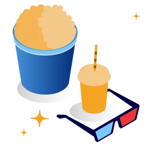 popcorn et lunettes 3D