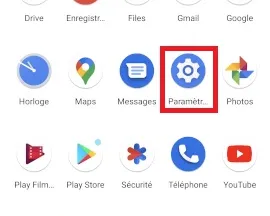 paramètres Google phone