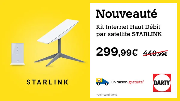 Kit Starlink à 299€ chez Darty