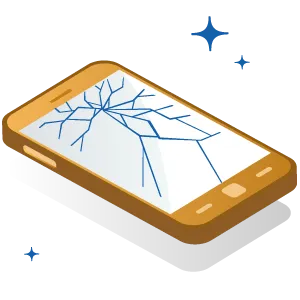 Écran d'iPhone cassé