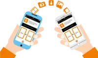 illustration transfert données orange