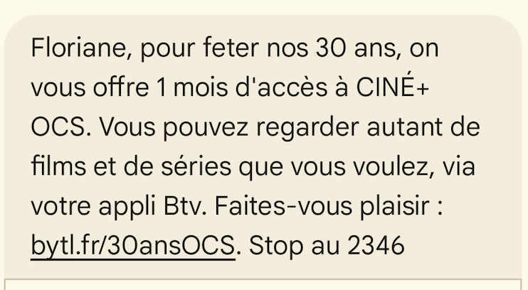 1 mois de CINÉ+ OCS offert aux abonnés Bouygues Télécom